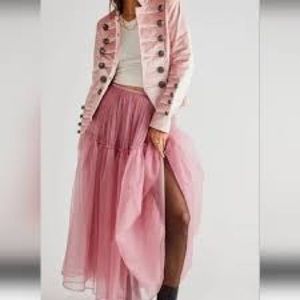 Free People Pink Maxi Skirt